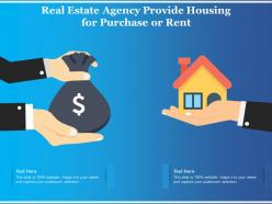 Real Estate Agency Provide Housing For Purchase Or Rent