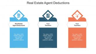 Real Estate Agent Deductions Ppt Powerpoint Presentation Summary Format Cpb