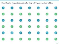 Real estate appraisal and a review of valuation icons slide
