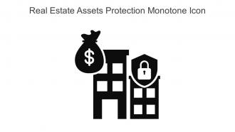 Real Estate Assets Protection Monotone Icon In Powerpoint Pptx Png And Editable Eps Format