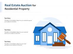 Real Estate Auction For Residential Property