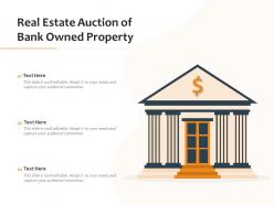 Real estate auction of bank owned property