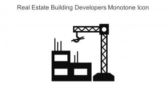 Real Estate Building Developers Monotone Icon In Powerpoint Pptx Png And Editable Eps Format