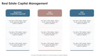 Real Estate Capital Management In Powerpoint And Google Slides Cpb