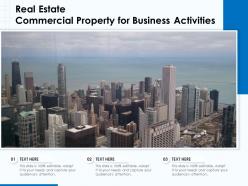 Real estate commercial property for business activities