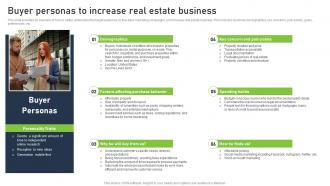 Real Estate Company Business Plan Buyer Personas To Increase Real Estate Business BP SS