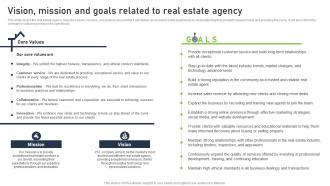 Real Estate Company Business Plan Vision Mission And Goals Related To Real Estate Agency BP SS