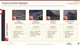 Real Estate Construction Company Profile Project Portfolio Highlights