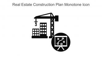 Real Estate Construction Plan Monotone Icon In Powerpoint Pptx Png And Editable Eps Format