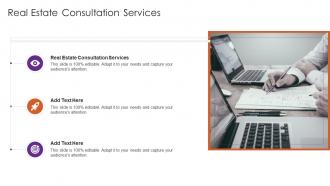 Real Estate Consultation Services In Powerpoint And Google Slides Cpb