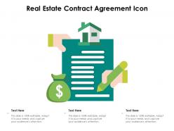 Real estate contract agreement icon