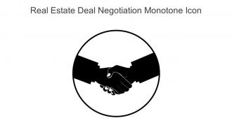 Real Estate Deal Negotiation Monotone Icon In Powerpoint Pptx Png And Editable Eps Format