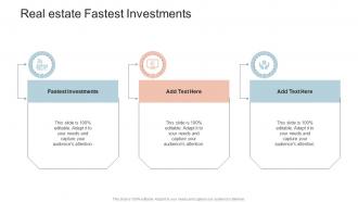 Real Estate Fastest Investments In Powerpoint And Google Slides Cpb