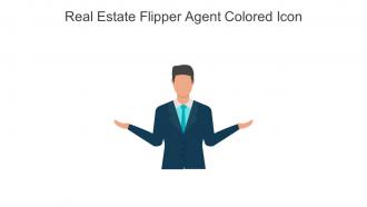 Real Estate Flipper Agent Colored Icon In Powerpoint Pptx Png And Editable Eps Format