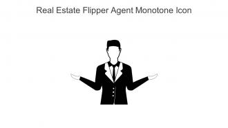 Real Estate Flipper Agent Monotone Icon In Powerpoint Pptx Png And Editable Eps Format
