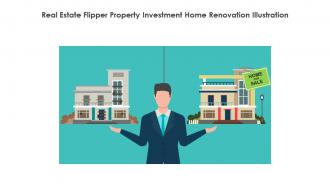 Real Estate Flipper Property Investment Home Renovation Illustration