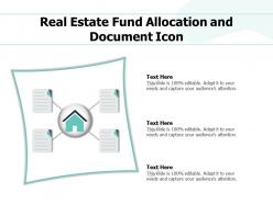 Real estate fund allocation and document icon