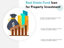 Real estate fund icon for property investment