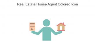 Real Estate House Agent Colored Icon In Powerpoint Pptx Png And Editable Eps Format