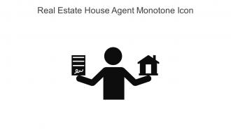 Real Estate House Agent Monotone Icon In Powerpoint Pptx Png And Editable Eps Format