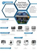 Real estate interior architect website theme one pager presentation report infographic ppt pdf document