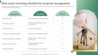 Real Estate Investing Checklist For Property Management