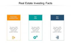 Real estate investing facts ppt powerpoint presentation graphics download cpb