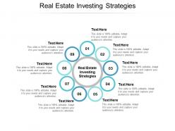 Real estate investing strategies ppt powerpoint presentation icon graphics cpb