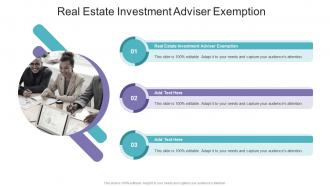 Real Estate Investment Adviser Exemption In Powerpoint And Google Slides Cpb