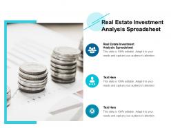Real estate investment analysis spreadsheet ppt powerpoint presentation icon sample cpb