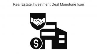 Real Estate Investment Deal Monotone Icon In Powerpoint Pptx Png And Editable Eps Format