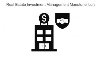 Real Estate Investment Management Monotone Icon In Powerpoint Pptx Png And Editable Eps Format