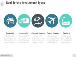 Real estate investment types powerpoint slide background