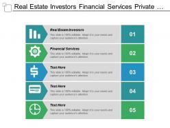 Real estate investors financial services private equity opportunities cpb