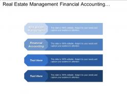 Real estate management financial accounting product development sales service