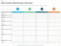 Real estate marketing calendar marketing plan for real estate project