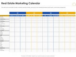 Real estate marketing calendar real estate marketing plan ppt guidelines
