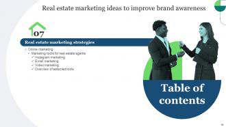 Real Estate Marketing Ideas To Improve Brand Awareness Powerpoint Presentation Slides MKT CD V Template Images