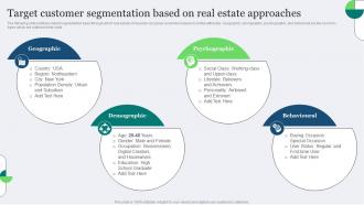 Real Estate Marketing Ideas To Improve Target Customer Segmentation Based On Real Estate Approaches MKT SS V