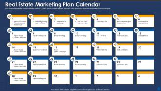 Real estate marketing plan calendar
