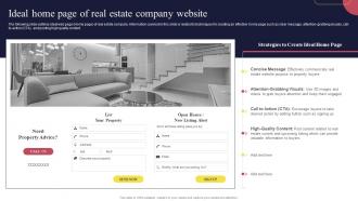 Real Estate Marketing Strategies Ideal Home Page Of Real Estate Company Website