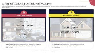 Real Estate Marketing Strategies Instagram Marketing Post Hashtags Examples