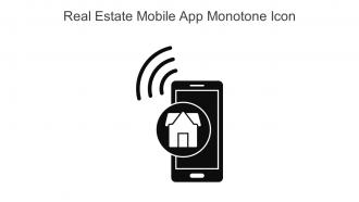 Real Estate Mobile App Monotone Icon In Powerpoint Pptx Png And Editable Eps Format