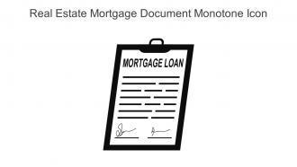 Real Estate Mortgage Document Monotone Icon In Powerpoint Pptx Png And Editable Eps Format