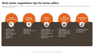 Real Estate Negotiation Tips For Home Sellers
