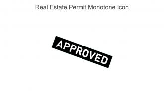 Real Estate Permit Monotone Icon In Powerpoint Pptx Png And Editable Eps Format