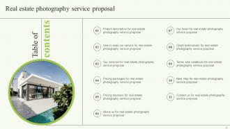 Real Estate Photography Service Proposal Powerpoint Presentation Slides