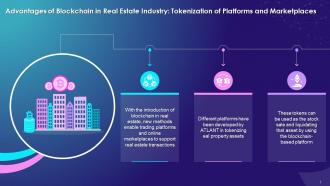 Real Estate Platforms And Marketplaces Tokenization With Blockchain Training Ppt