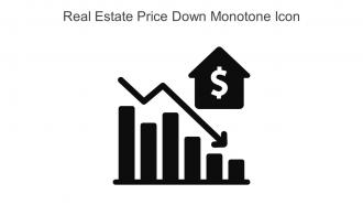 Real Estate Price Down Monotone Icon In Powerpoint Pptx Png And Editable Eps Format