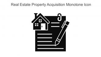 Real Estate Property Acquisition Monotone Icon In Powerpoint Pptx Png And Editable Eps Format